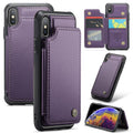 CASEME iPhone XS Max Wallet Case RFID Blocking Card Slots – Purple
