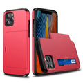 iPhone 12 Pro case with slide card holder - Red — Övrigt