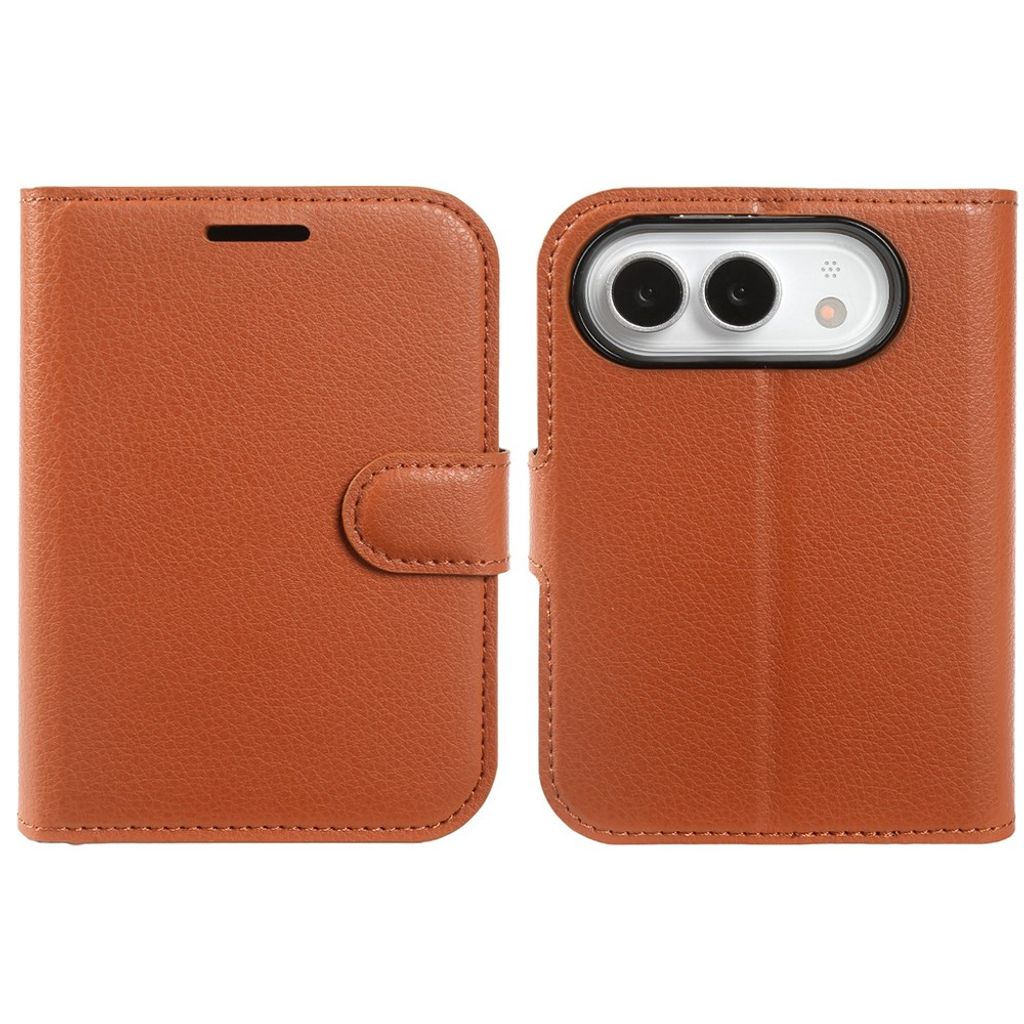 iPhone Duo Wallet Cover in PU-leather - Brown — Övrigt