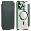 iPhone 14 Pro Wallet Cover MagSafe RFID Card Holder - Dark Green