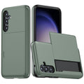 Samsung Galaxy S23 FE case with slide card holder - Army Green