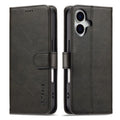 LC.IMEEKE iPhone 17 Wallet Cover with Stand - Black