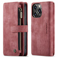 CASEME iPhone 13 Pro Wallet Cover Card Holder - Red — CASEME