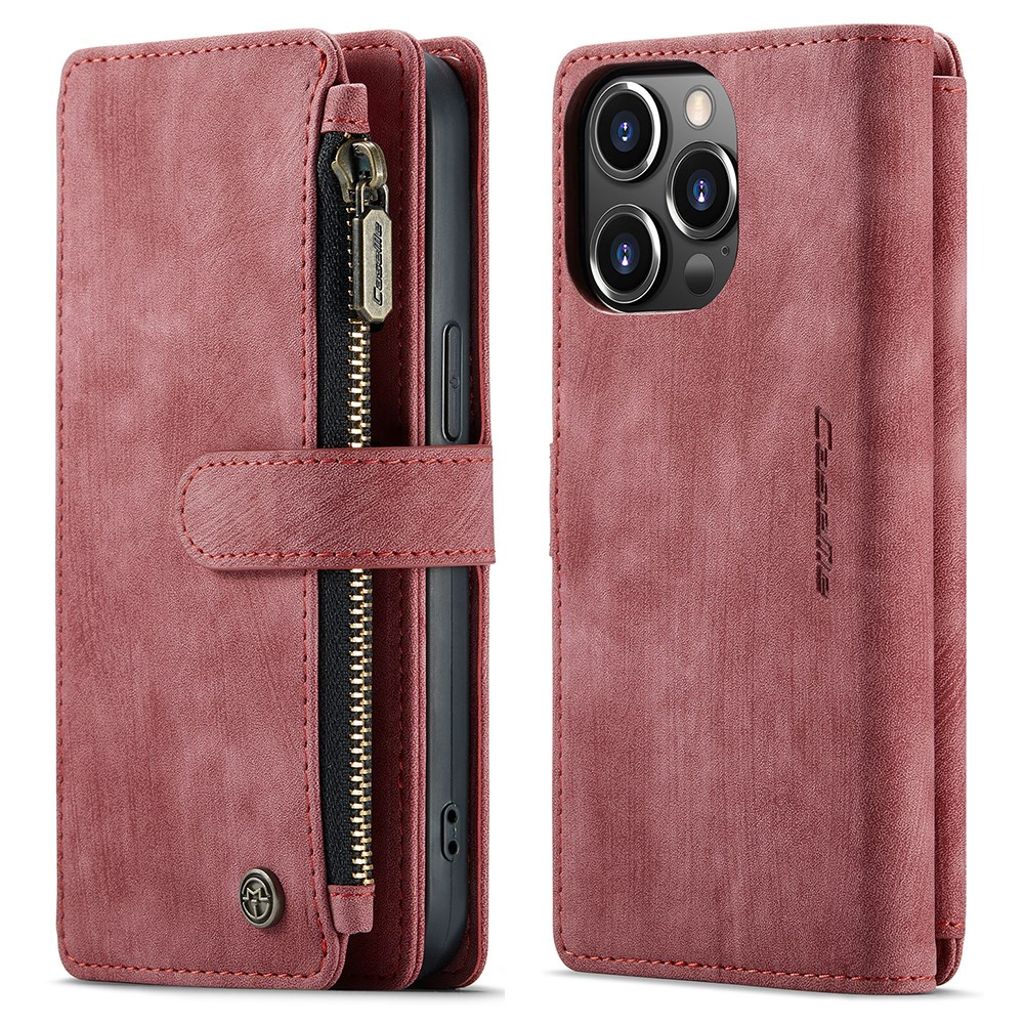 CASEME iPhone 13 Pro Wallet Cover Card Holder - Red — CASEME