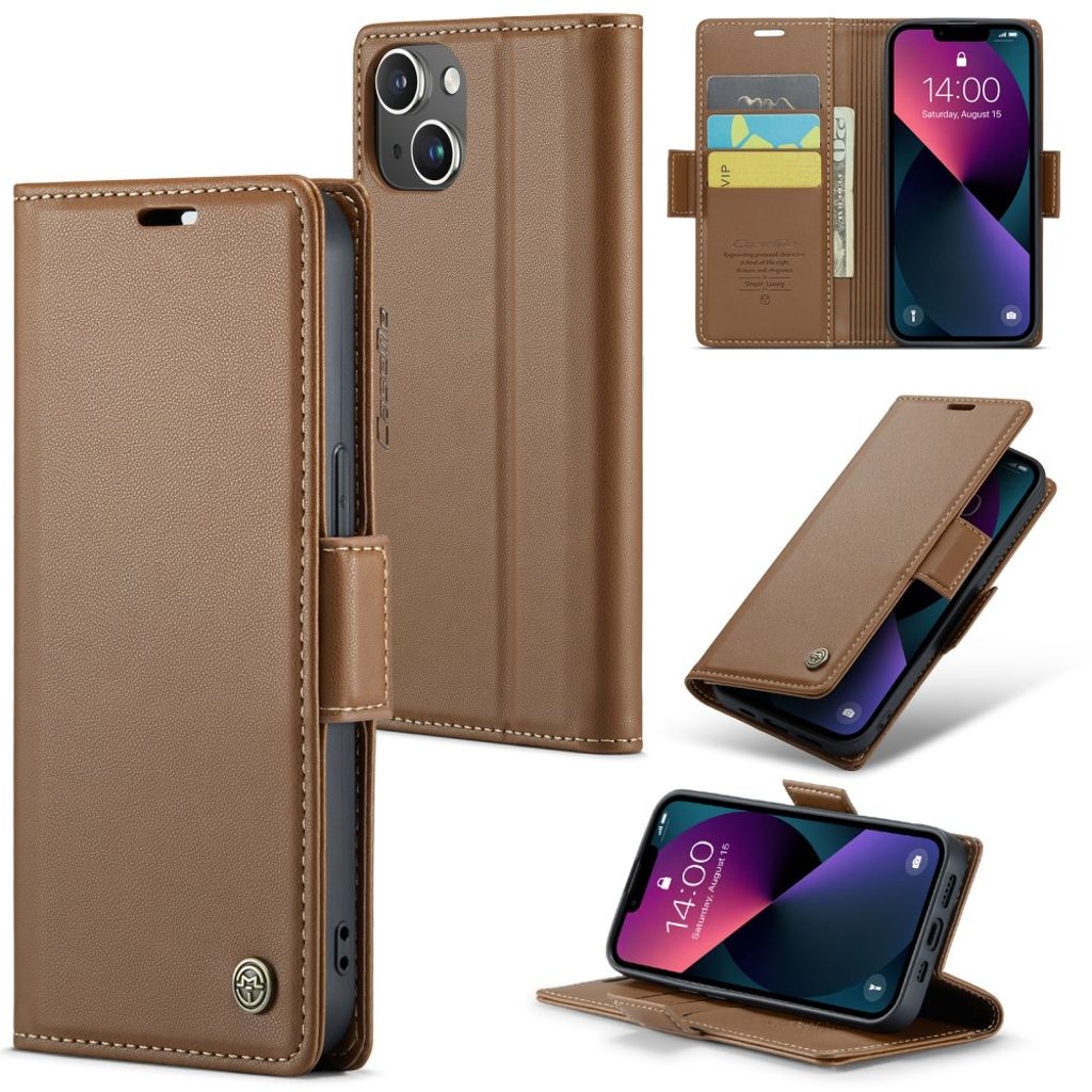 CASEME iPhone 15 Plus Cover with Card Slots - Brown