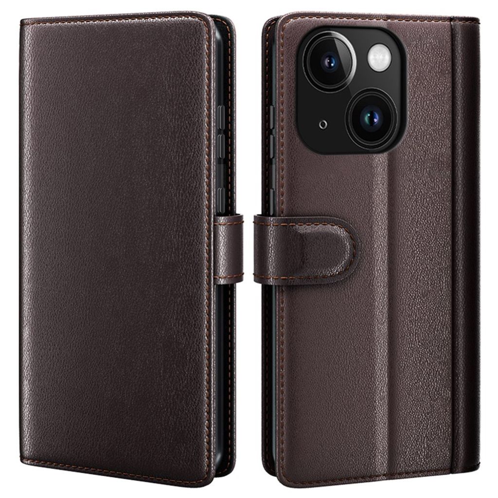 iPhone 15 Wallet Cover with Stand – Brown