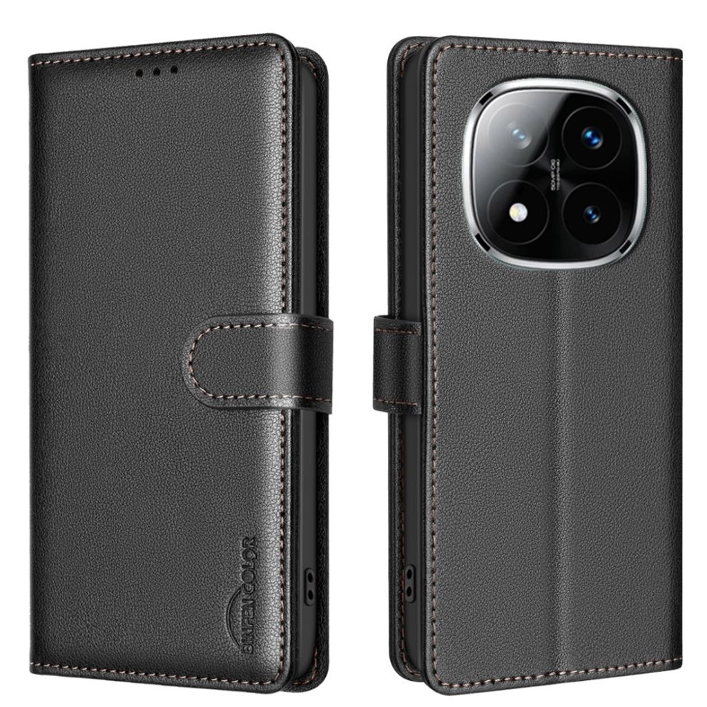 BINFEN COLOR Xiaomi Redmi Note 14 Pro / Pro+ 5G Wallet Cover - Black