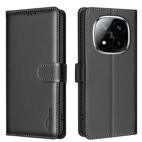 BINFEN COLOR Xiaomi Redmi Note 14 Pro / Pro+ 5G Wallet Cover - Black — BINFEN