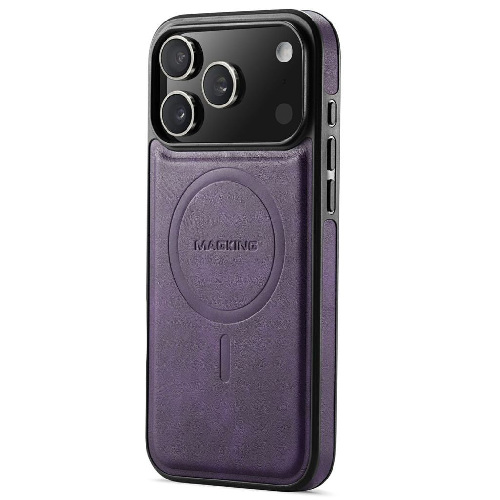 MAGKING K1 iPhone 18 Pro Max / 17 Pro Max MagSafe Case PU-leather - Purple — MAGKING