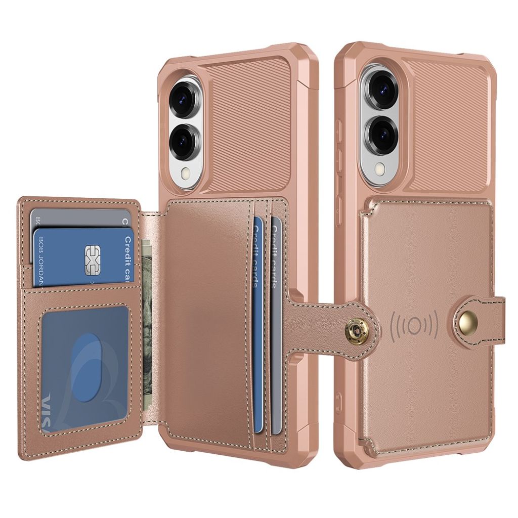 Samsung Galaxy S25 Edge Case with Card slots - Rose Gold — Samsung
