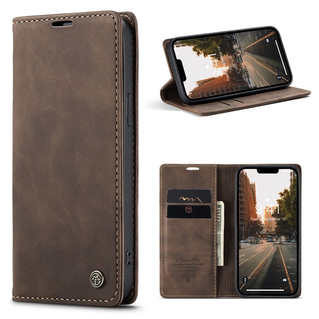 CASEME iPhone 15 Wallet Cover - Brown — CASEME