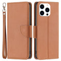 iPhone 16 Pro wallet cover with a stand - Brown — Övrigt