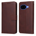 Google Pixel 10a Wallet Cover PU Leather with Card Holder and Stand - Brown