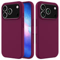 iPhone 17 Pro Max Silicone Phone Case - Wine Red