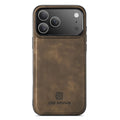 DG.MING iPhone 18 Pro/17 Pro PU-leather Case - Brown