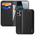 DUX DUCIS iPhone 18 Pro Max Wallet Cover Genuine Leather - Black — DUX
