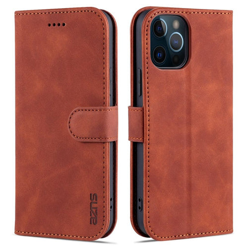 AZNS iPhone 13 mini Wallet Cover Stand – Brown — AZNS