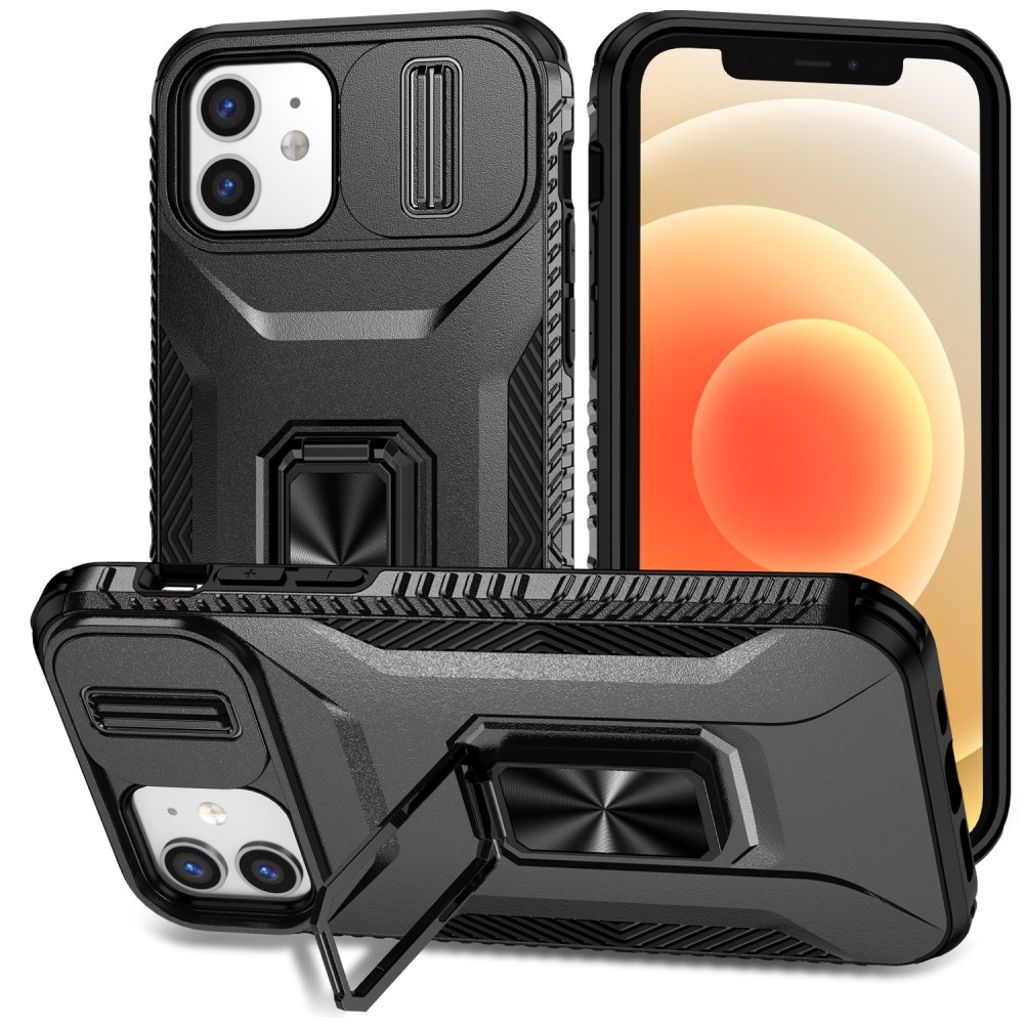 iPhone 12 / 12 Pro Case with Stand - Black