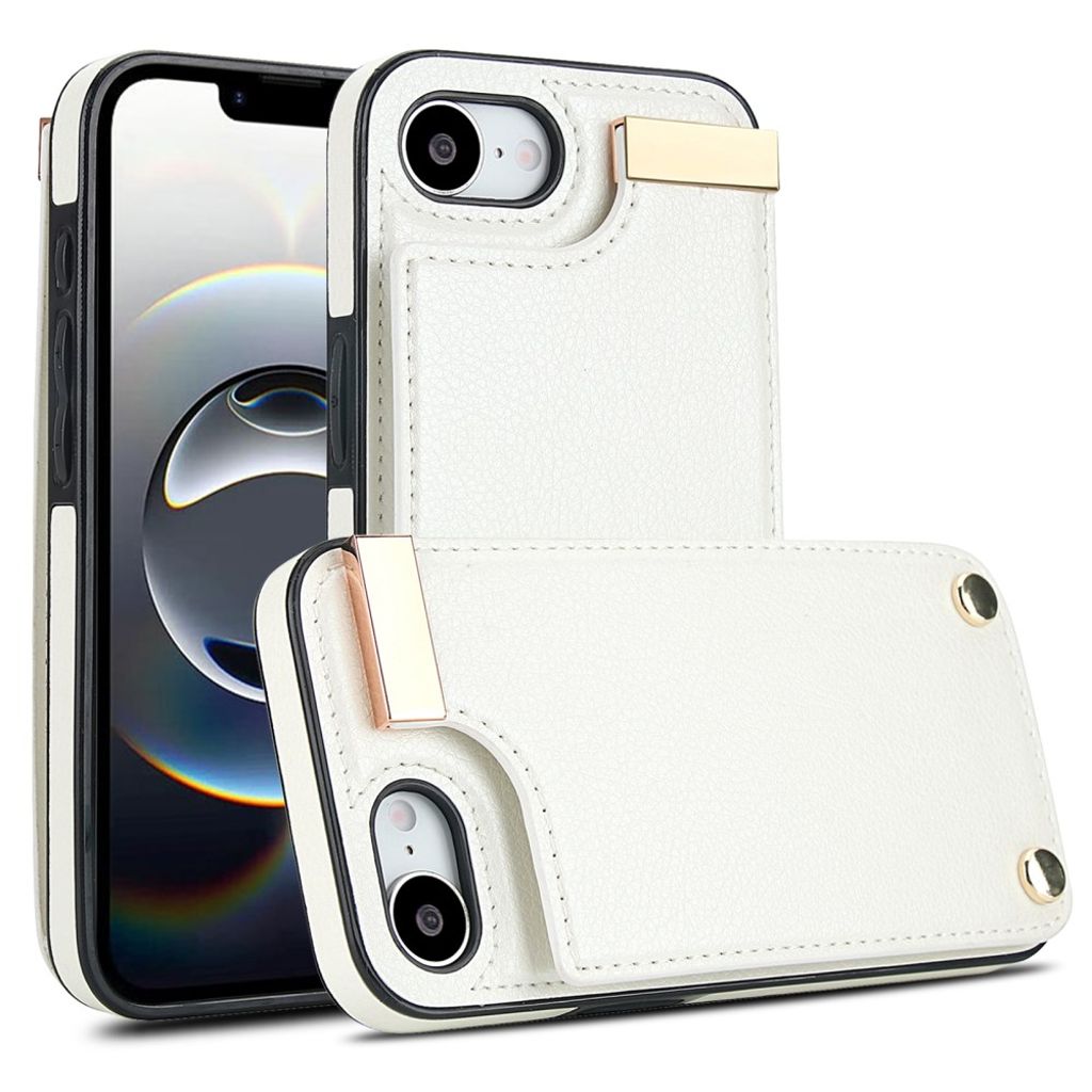 iPhone 17e/16e Case with Card Holder - White — Övrigt