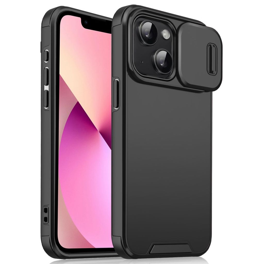 iPhone 13 mini Case with Slide Camera Cover – Black