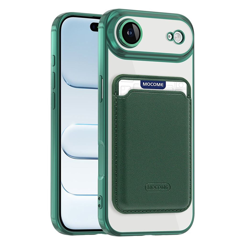 iPhone 17 Air MagSafe Case with Detachable Card Holder - Green