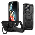 iPhone 13 Pro Max Magnetic Ring Kickstand Case – Black
