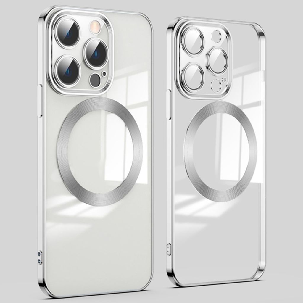 iPhone 14 Pro MagSafe Case with Lens Protector – Silver