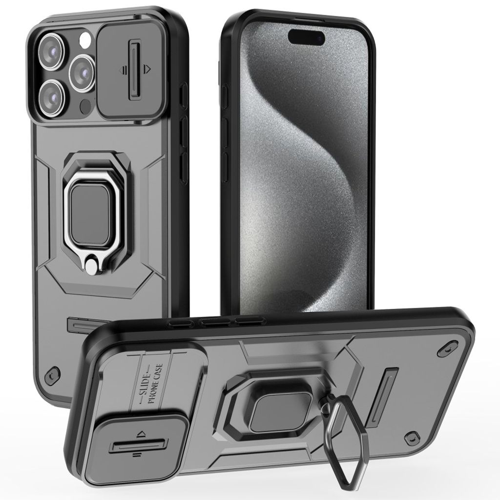 iPhone 16 Pro Max Case with ring - Black — Övrigt