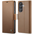 CASEME Samsung Galaxy S26 023 Series RFID Blocking Wallet Cover - Brown