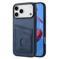 Case with Card Slots PU-leather iPhone 18 Pro Max, iPhone 17 Pro Max - Blue — Övrigt