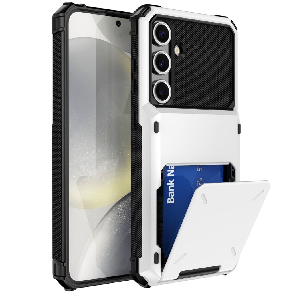 Samsung Galaxy S24 FE phone case with card holder - White