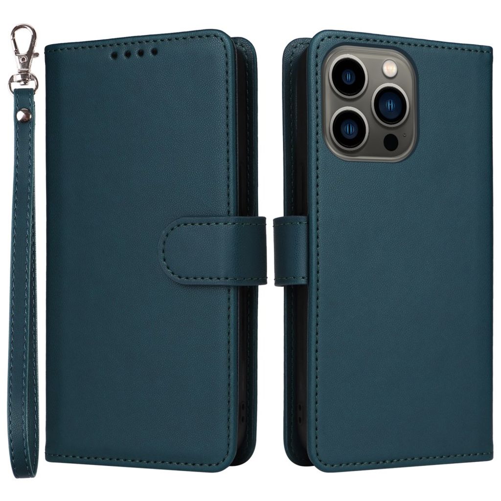 BETOPNICE iPhone 13 Pro Max Wallet Cover Detachable PU Leather - Blue