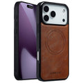 LC.IMEEKE iPhone 18 Pro Max/17 Pro Max MagSafe Case with PU-leather - Brown — LC.IMEEKE