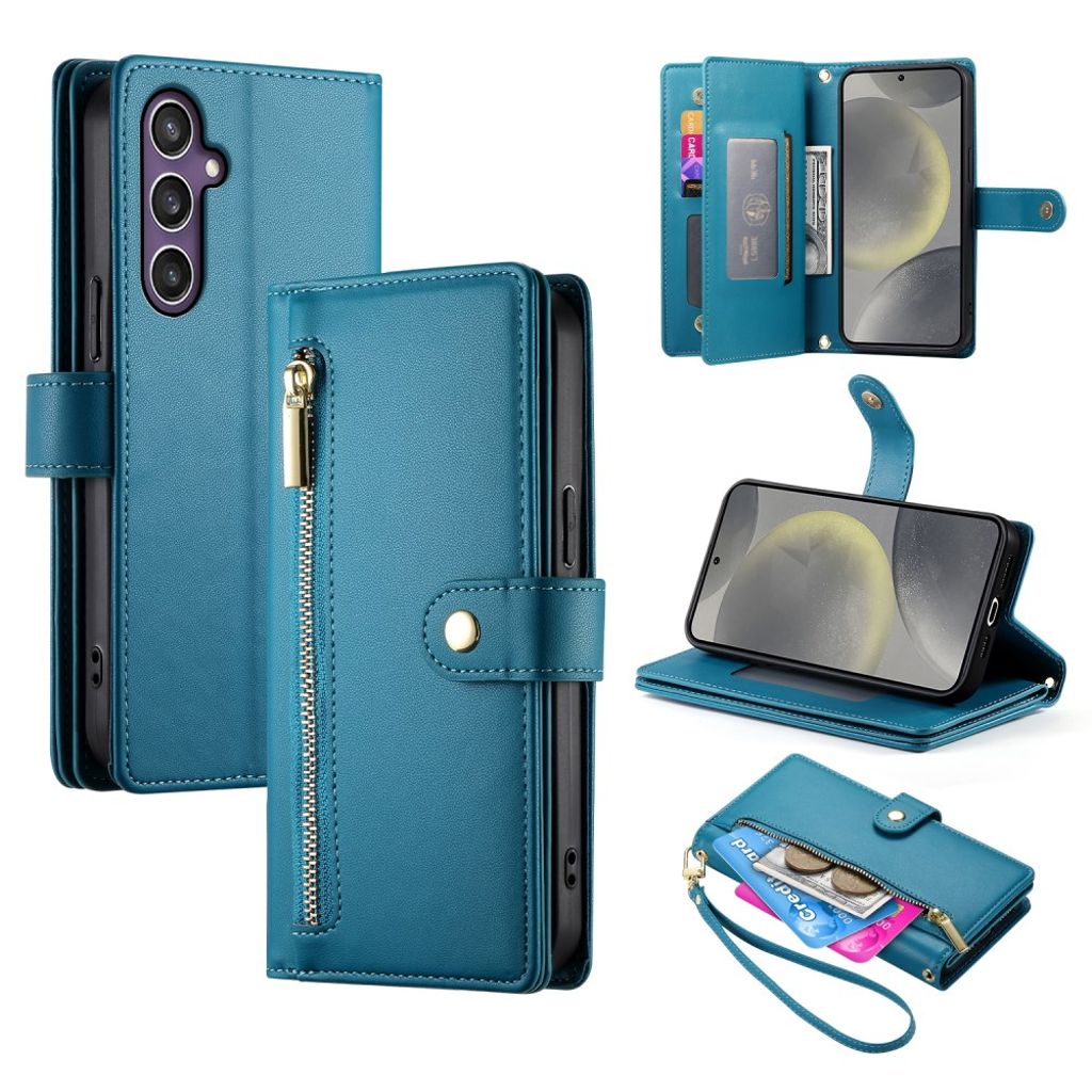 Samsung Galaxy S25 Wallet Cover with Strap - Blue — Samsung