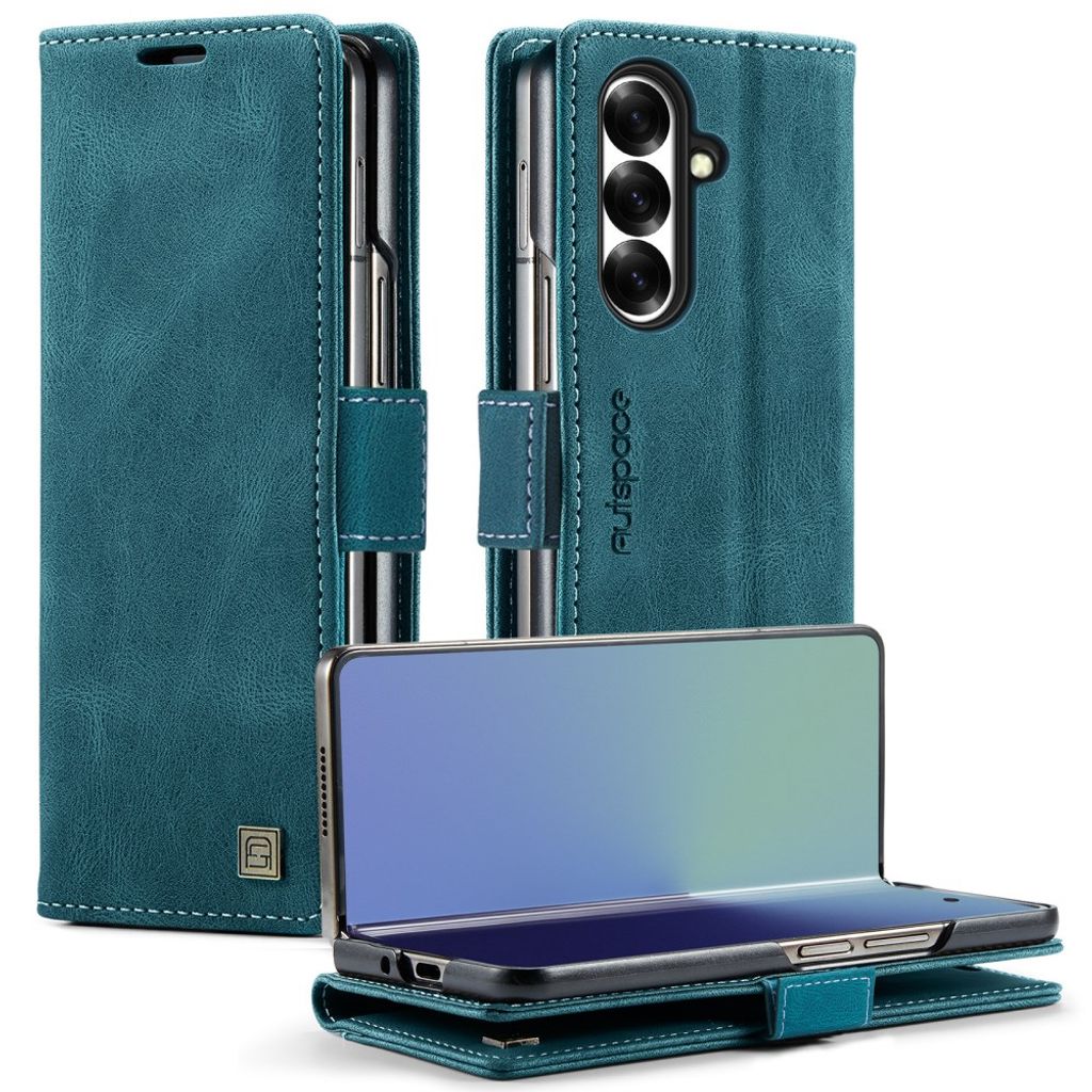 AUTSPACE Samsung Galaxy Z Fold8 Ultra Wallet Cover RFID Blocking - Blue — AUTSPACE