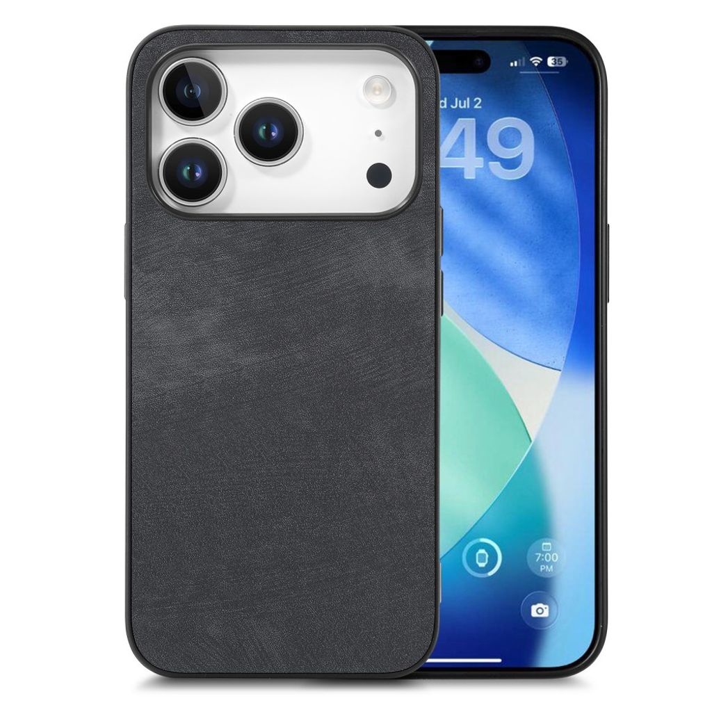 Case in PU-leather iPhone 18 Pro Max, iPhone 17 Pro Max - Black — Övrigt