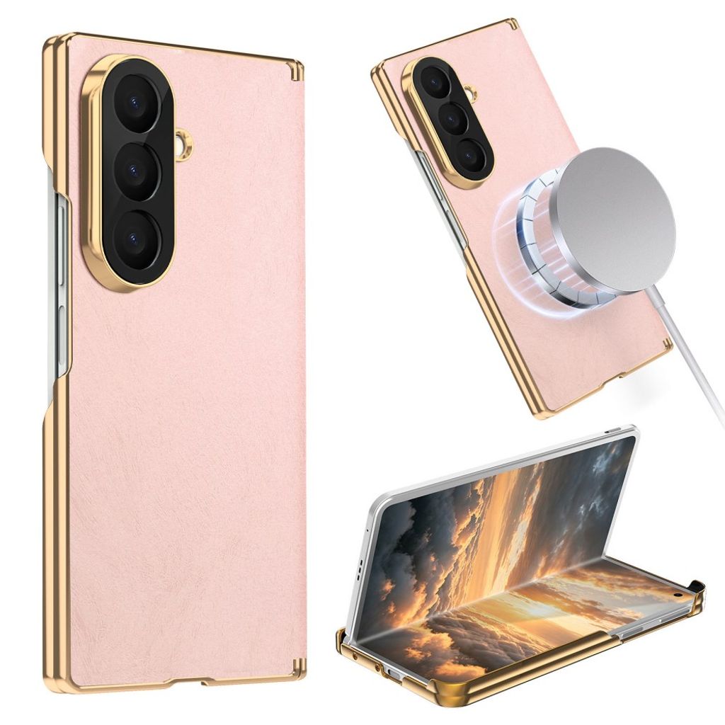 MagSafe Case in PU-leather Samsung Galaxy Z Fold8 Ultra - Pink — MagSafe