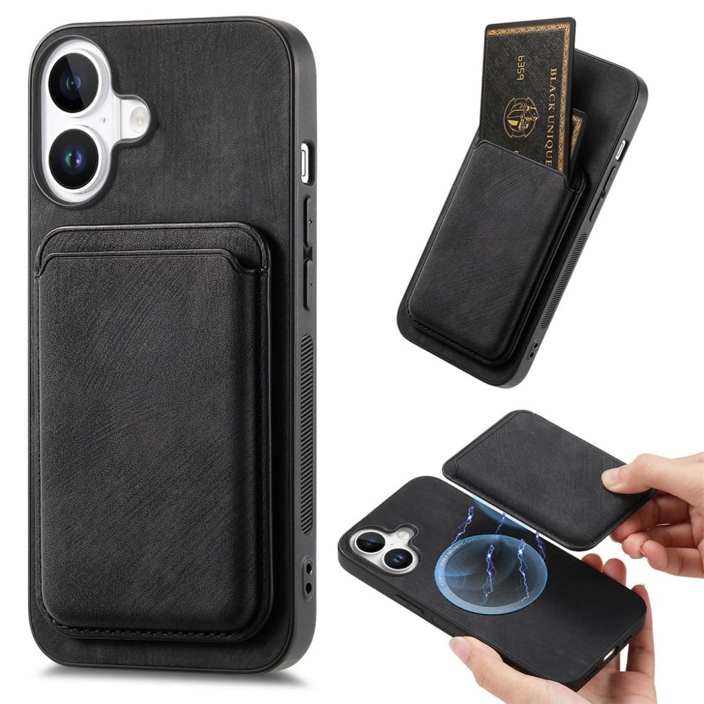 D12 iPhone 16 Case with card holder - Black — D12