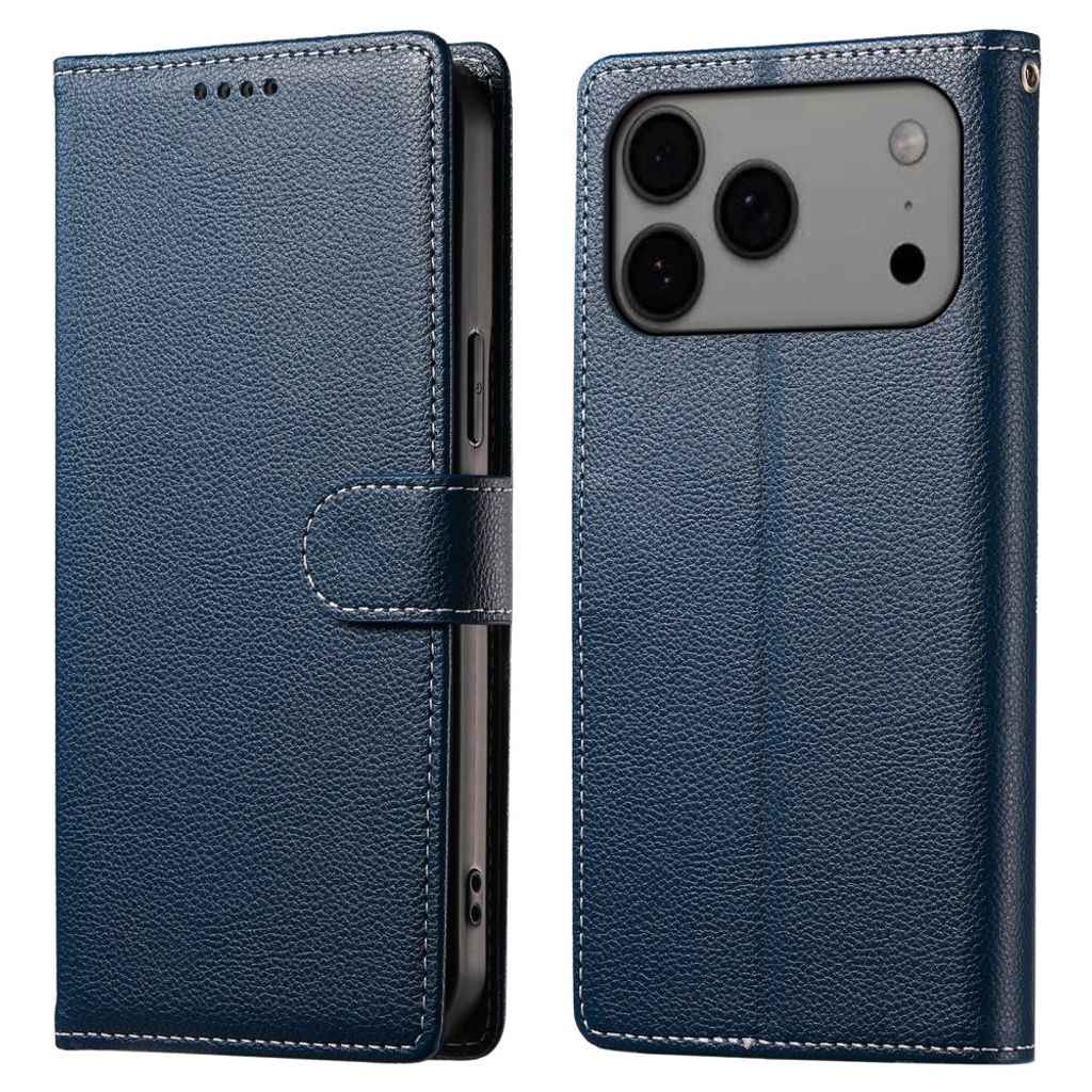 iPhone 18 Pro Max/17 Pro Max Wallet Cover - Dark Blue — Övrigt