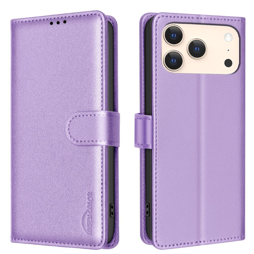 BINFEN COLOR iPhone 18 Pro Max/17 Pro Max Wallet Cover in PU-leather - Purple — BINFEN