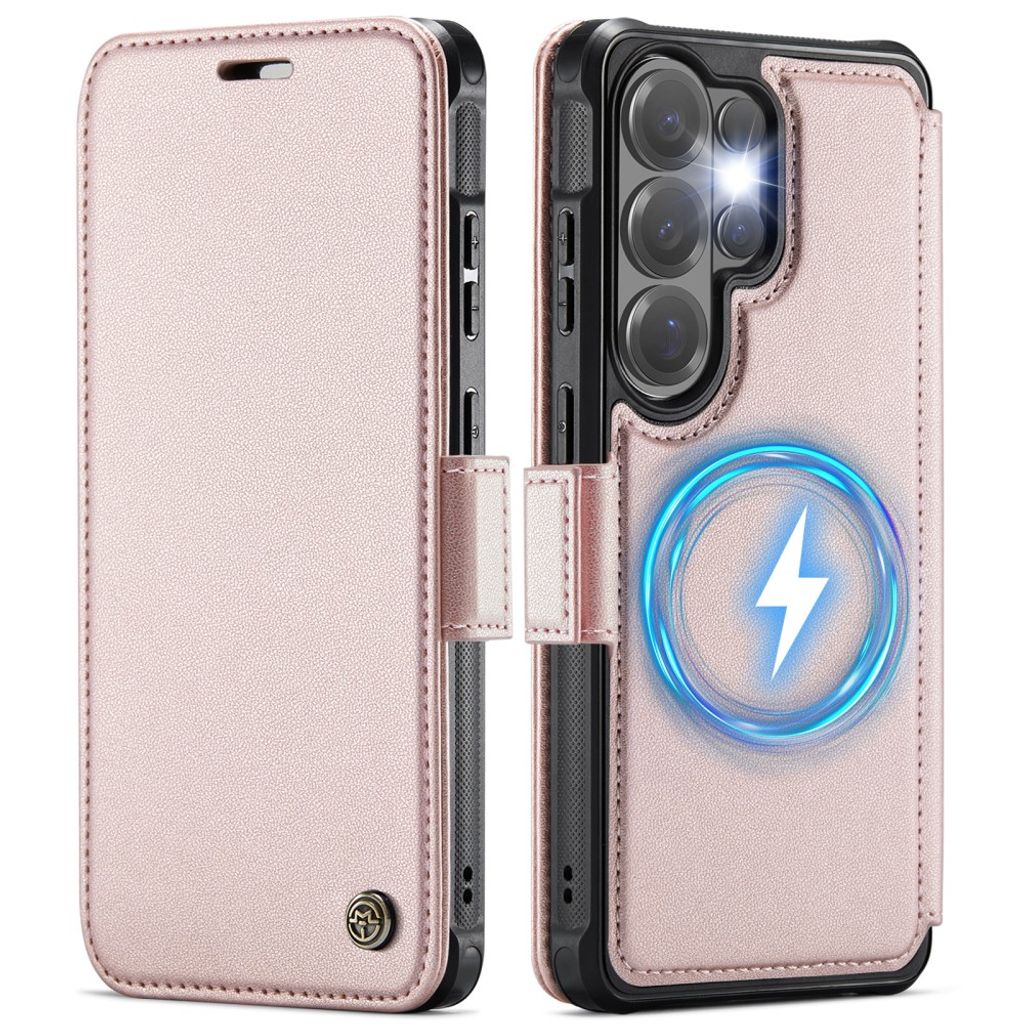 CASEME Samsung Galaxy S25 Ultra Wallet Cover MagSafe RFID blocking - Light Pink — CASEME