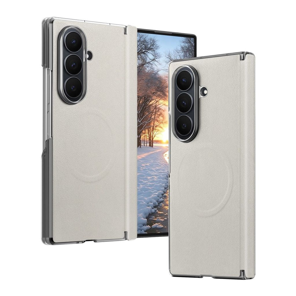 MagSafe Case PU-leather Samsung Galaxy Z Fold8 Ultra - Beige — MagSafe