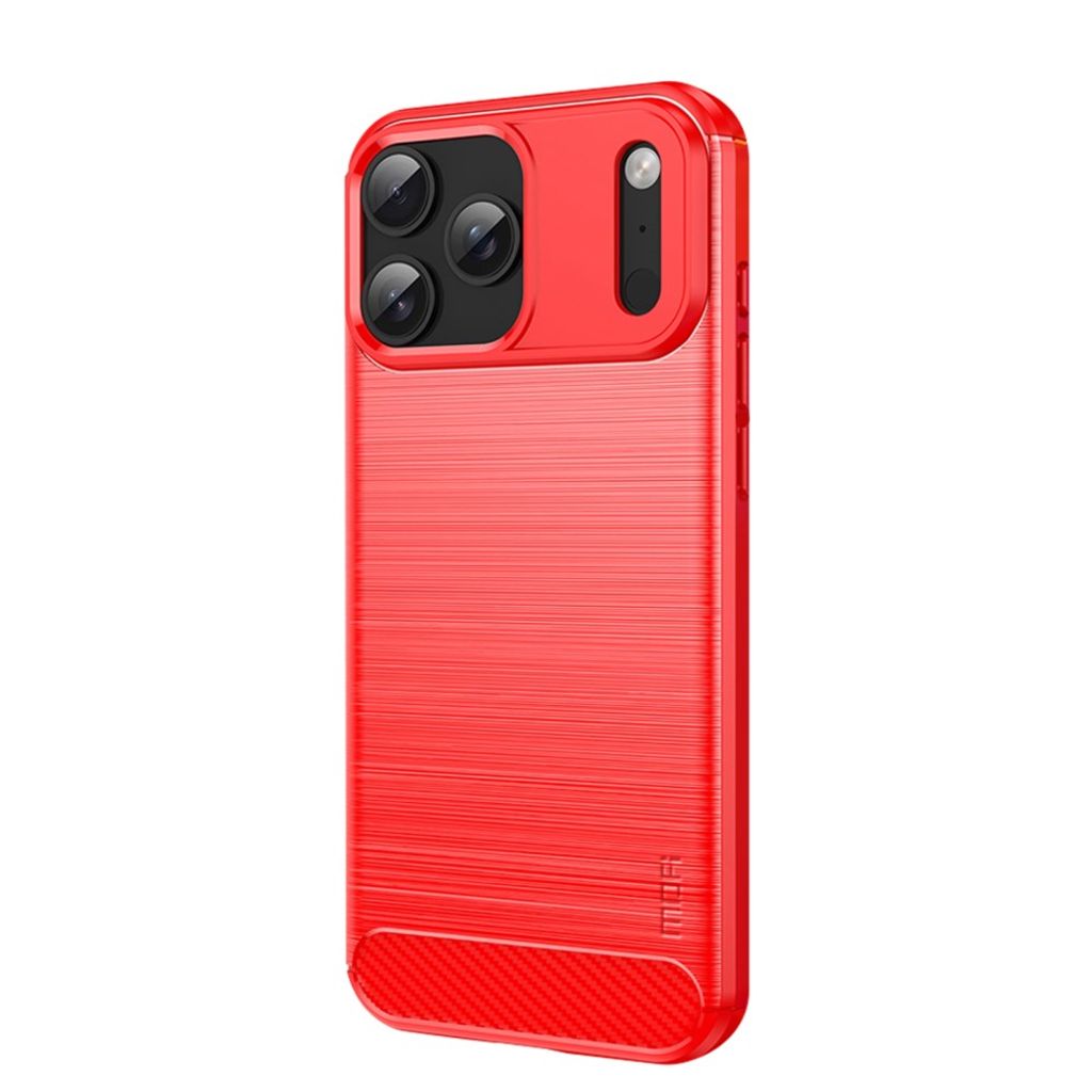 MOFI iPhone 18 Pro Max Case Carbon Fiber Texture - Red — MOFI