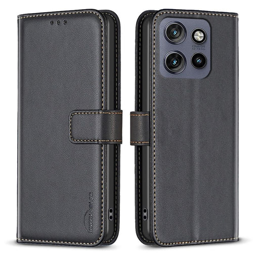 BINFEN COLOR Motorola Edge 50 Neo 5G Wallet cover - Black — BINFEN