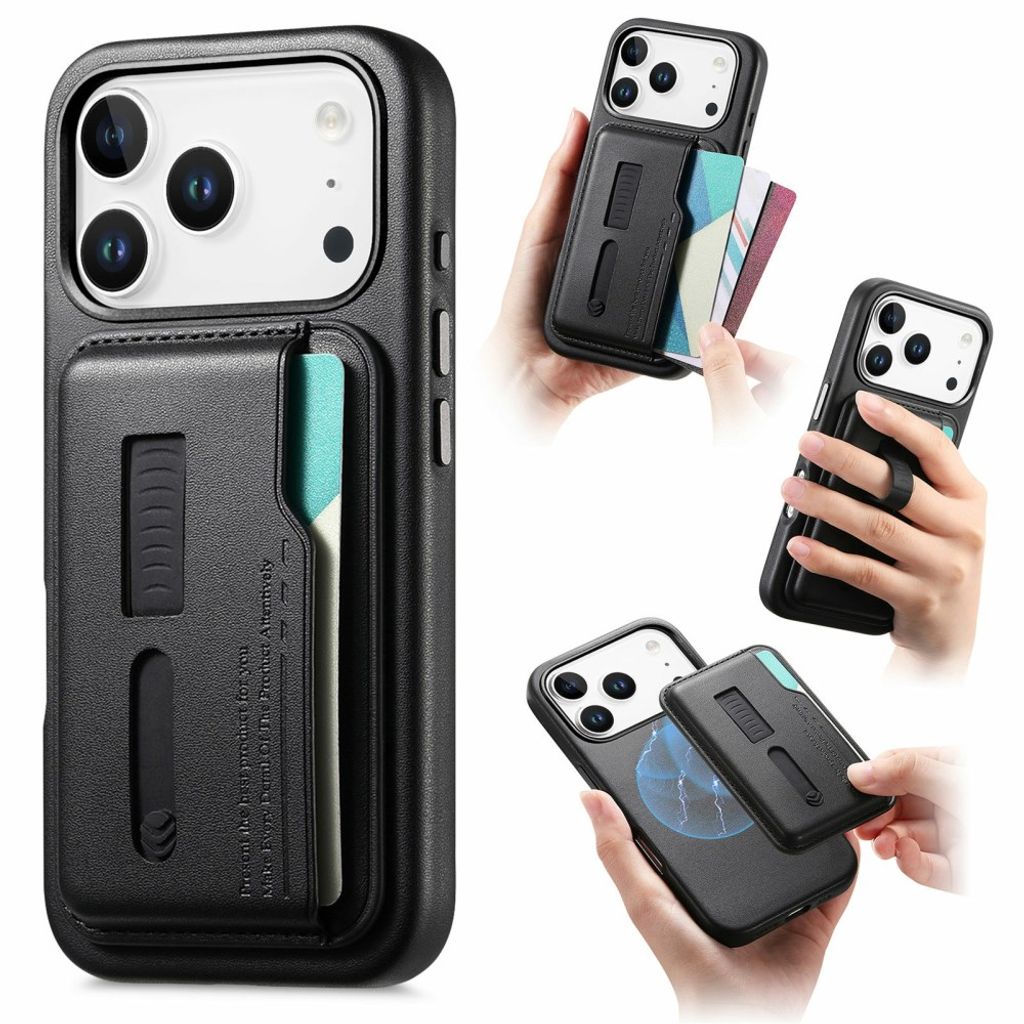 iPhone 18 Pro Max/17 Pro Max Magsafe Case with Removable Wallet - Black — Övrigt
