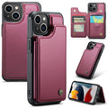 CASEME C22 iPhone 13 Wallet Case RFID Blocking - Red