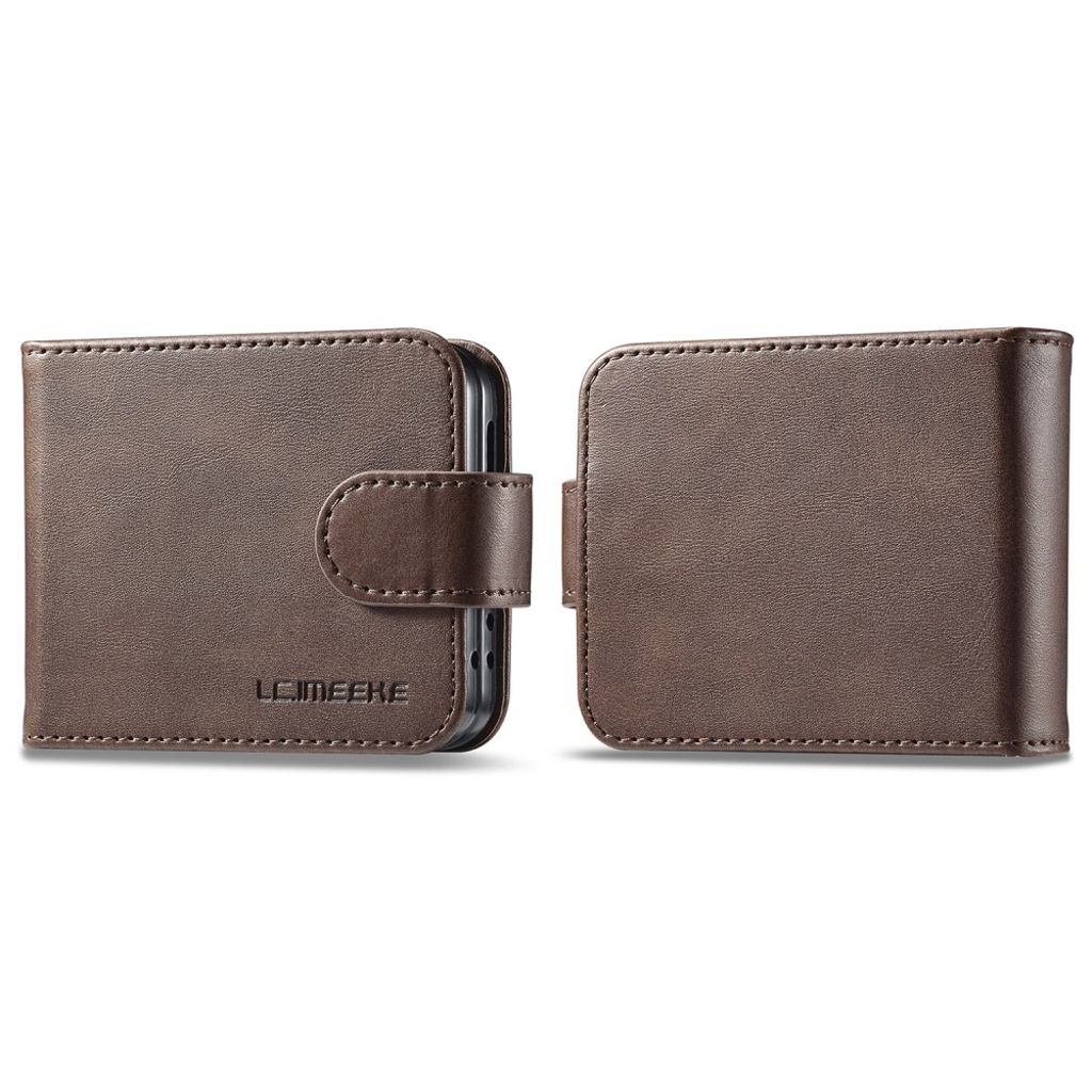 LC.IMEEKE Samsung Galaxy Flip6 / Flip 7 FE Cover with stand - Brown — LC.IMEEKE