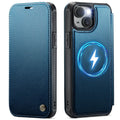 CASEME 053 iPhone 12/12 Pro Wallet Cover MagSafe RFID blocking - Blue