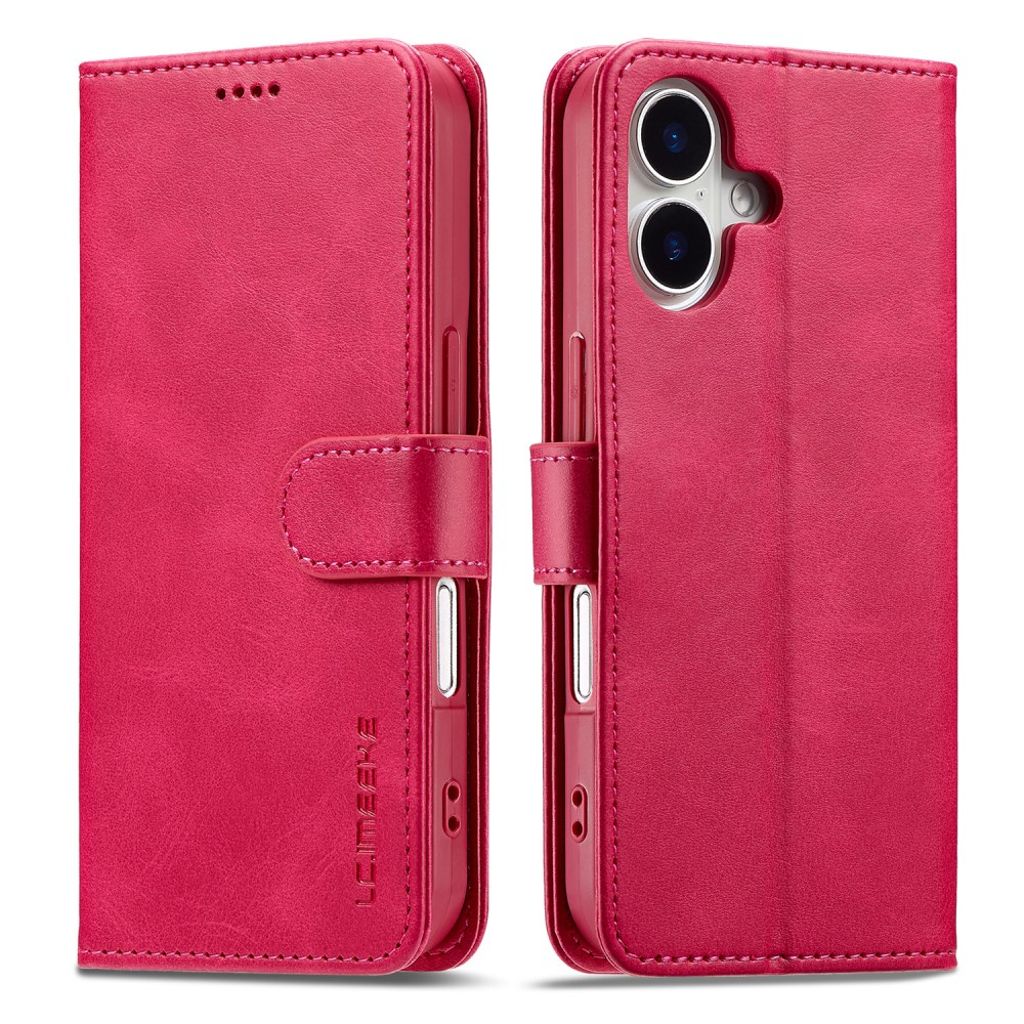 LC.IMEEKE iPhone 17 wallet cover with stand - pink