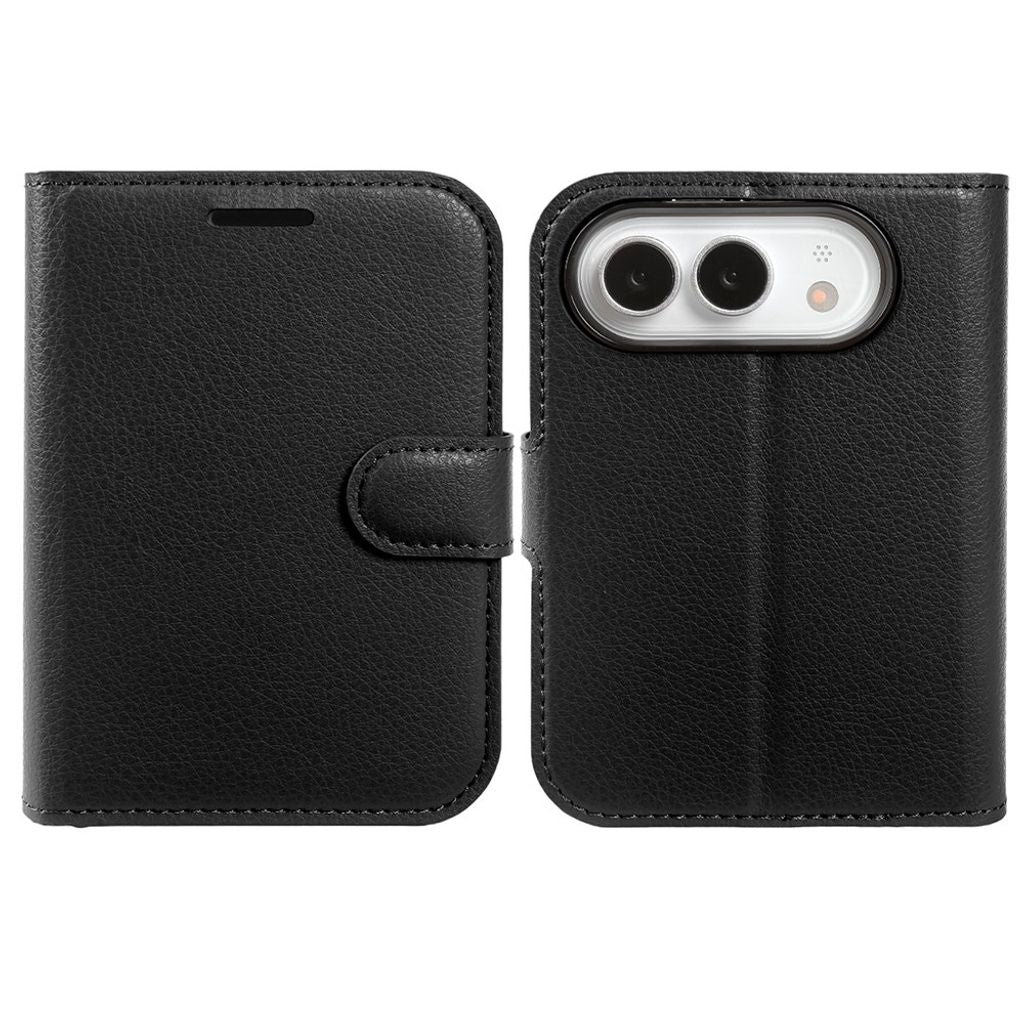 iPhone Duo Wallet Cover in PU-leather - Black — Övrigt